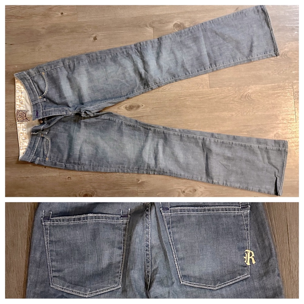 Rich & Skinny Blue Skinny Denim 27 Sterling Medium Wash 104 Straight Cut 120592